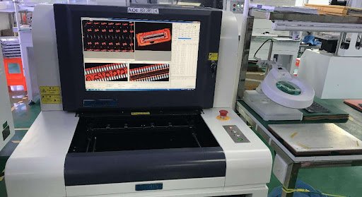 Automated Optical Inspection detecting solder bridge and misalignment on PCBA